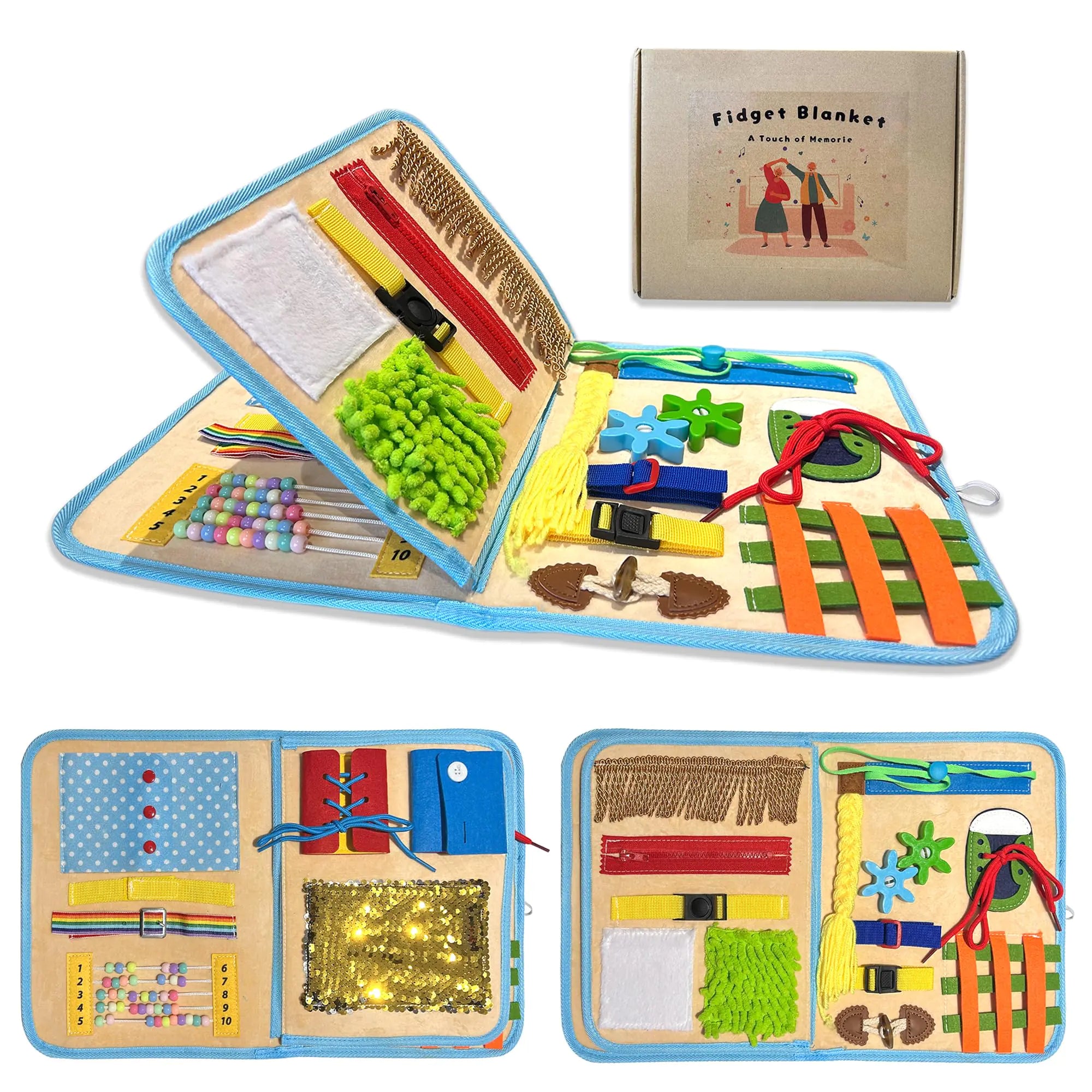 Fidget Blanket for Adults with Dementia